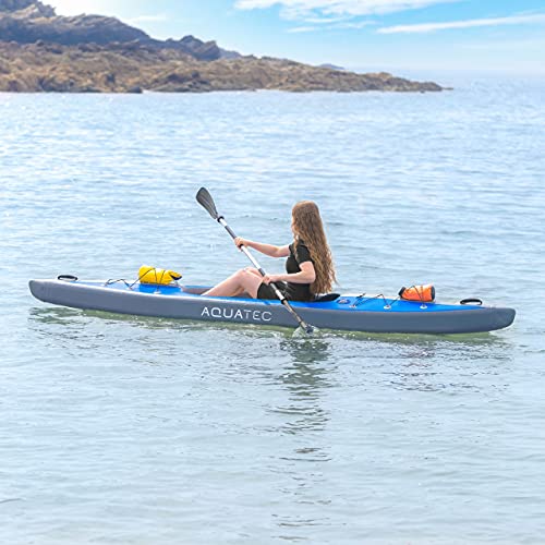 AQUATEC Bolsa Seca Impermeable - 5L Azul Claro - Ligera y Resistente con Cierre Seguro Ideal para Kayak, Paddle Board y Camping miniatura 6