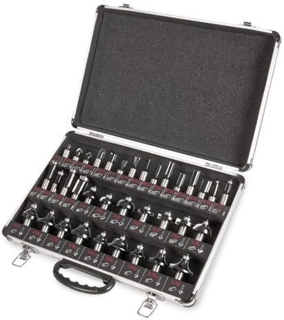 Trend 35 Piece Router Bit Starter Set, 1/2 Inch Shank, Tungsten Carbide Tipped, Aluminum Case Included, SET/SS35X1/2TC