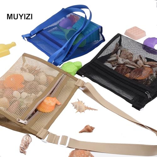 Mesh Beach Bag for Collecting Shells 3 Pack - image 2