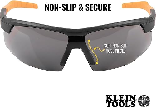 Miniatura 5 de KLEIN TOOLS 60160 - Lentes de seguridad, lentes de protección PPE con semicarco, resistentes a los arañazos y antiniebla, lentes grises