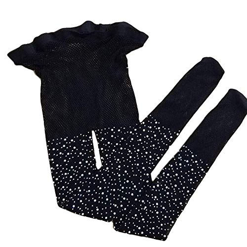 Springcmy Little Girls Tights Children's Fishnet Tight Stockings Sparkle Glitter Rhinestone Hollow Out Pantyhose2