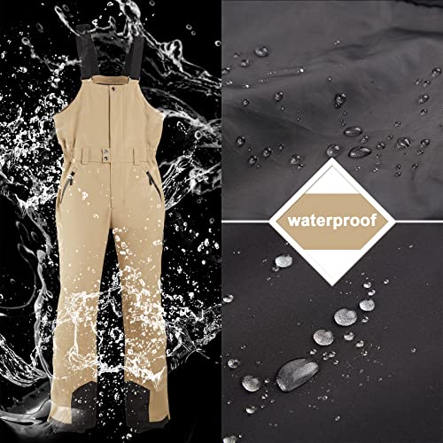 Mens Ski Bibs Insulated Waterproof Coveralls Overalls Snow Pants Ski Pants For Mens Snow Bibs Ski Pants Snow Sports Cargo Pants Hiking Pants For Men Outdoor Snow Ski Fishing Fleece Lined Insulated Winter Pants #TOP5