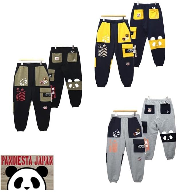 パンディエスタ PANDIESTA ミリタリー切替 スウェット パンツミリタリー切替 スウェット パンツ パンダ メンズ ユニセック