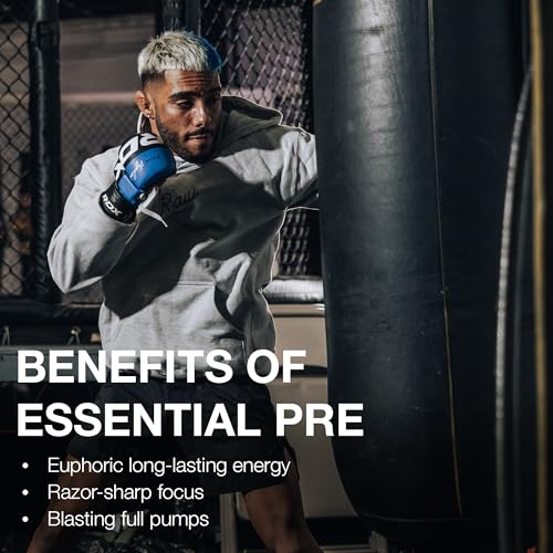 Image of RAW Essential Pre-Workout Powder (Rasberry Creamthickle) - Chris Bumstead Sports Supplement for Men & Women - Preworkout Energy Powder with Caffeine, L-Citrulline, L-Tyrosine, & Beta Alanine Blend