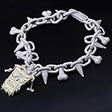 Die übertriebene, personifizierte Hip-Hop-Anhänger-Halskette ist unsere positive Haltung gegenüber der Verfolgung des Lebens