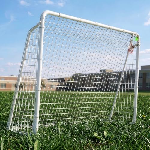 KDYMOD 16x7, 8x6,12x6 FT Metal Soccer Goals with PE Soccer Net, Target Net & Training Cones, Outdoor Soccer Net for Kids, Youth Training or Team Games