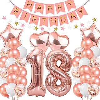 18th Birthday Decorations for Girls 18th Birthday Balloons for Girls 18 Birthday Decorations Rose Gold