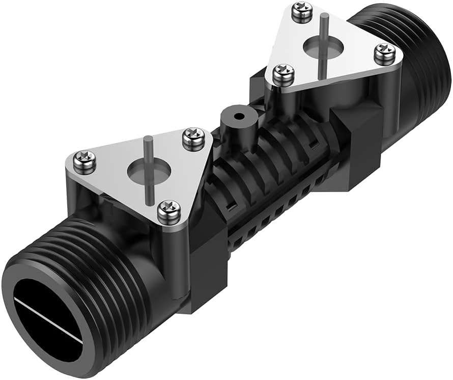 AUDIOWELL Ultrasonic Flow Sensor with Plastic Pipe HS0016 for Water Meter Ultrasonic Flowmeter Sensor, DN20