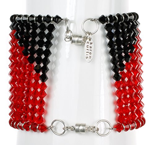 Karen Curtis Swarovski Crystal Flag Of Antigua Wide Cuff Bracelet #TOP4