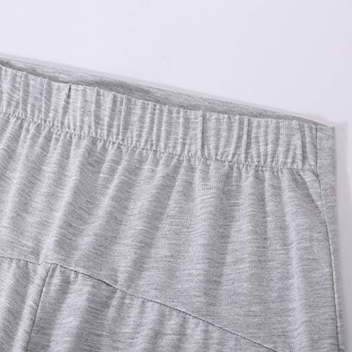 Sweetbump Maternity Pajama Shorts Lounge Pants With Pockets High Waist Sleepwear Comfy Casual Gray L #TOP6