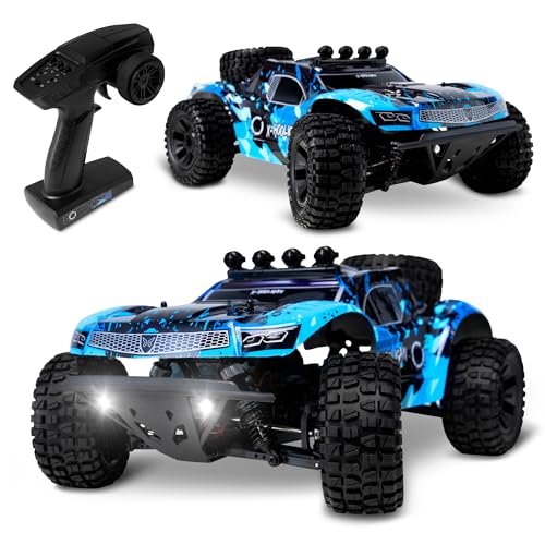 Overmax X-Hooligan RC Auto – 35 km/u, 1:10 Schaal, 4x4 Offroad Monstertruck met Afstandsbediening, 100 m Bereik, 40 min Speeltijd, IPX5 Waterdicht, LED Licht, 2x 1800 mAh Batterij, Ideaal Cadeau 8+