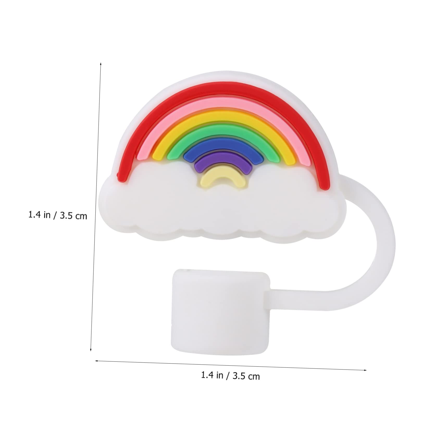 Cabilock 4 Sätze Strohabdeckung Strohkappen Regenbogen-strohspitzenabdeckungen Strohstopfen Kappe Mit Kaninchenstrohspitzen Strohhalmstopfen Stroh Topper Süße Tasse Kieselgel 12 Stück * 4