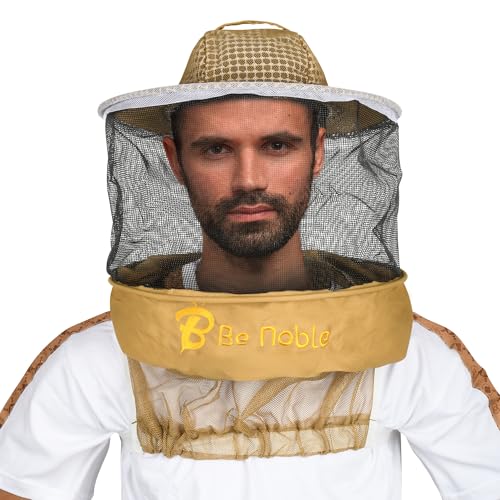 Three Layer Ventilated Beekeeping Veil in Round (Khaki)