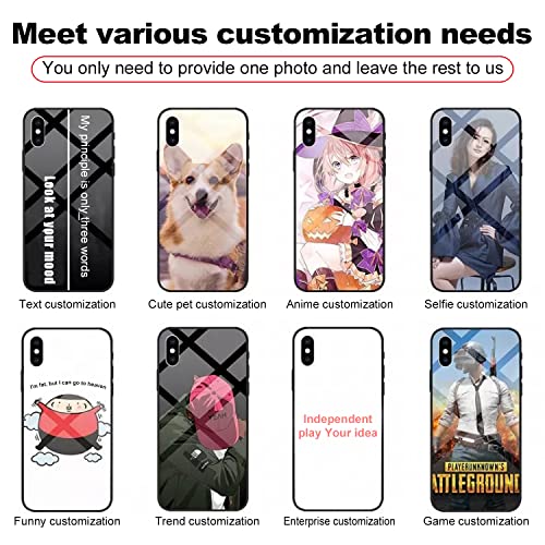 Ivy Customized Exclusive Tempered Glass Case For Samsung Glaxy A14 5G A53 A42 A13 A03S A52 A32 A12 A73 A33 A23 A72 A02 Custom For Valentines Birthday Xmas Gifts Photo & Enterprise Logo #TOP4