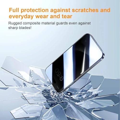 Image of OneFish Privacy Screen Protector for iPhone 17 Pro, Full Edge Coverage 6.3 inch 17 Pro Scratch Resistant, Bubble Free, Easy Installation, Auto Dust-Elimination, 2 Pack