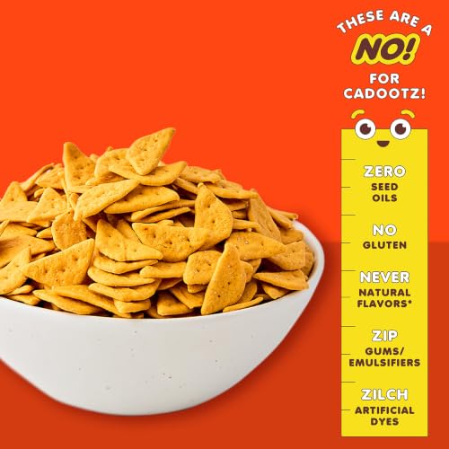 cadootz! Organic Seed Oil Free Protein Crackers, GF, Cheddar, 6 Pack - image 5