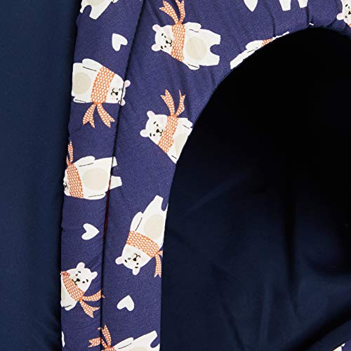 Fábrica Pet Baby Bear Cabana para Cães e Gatos, Azul, Único