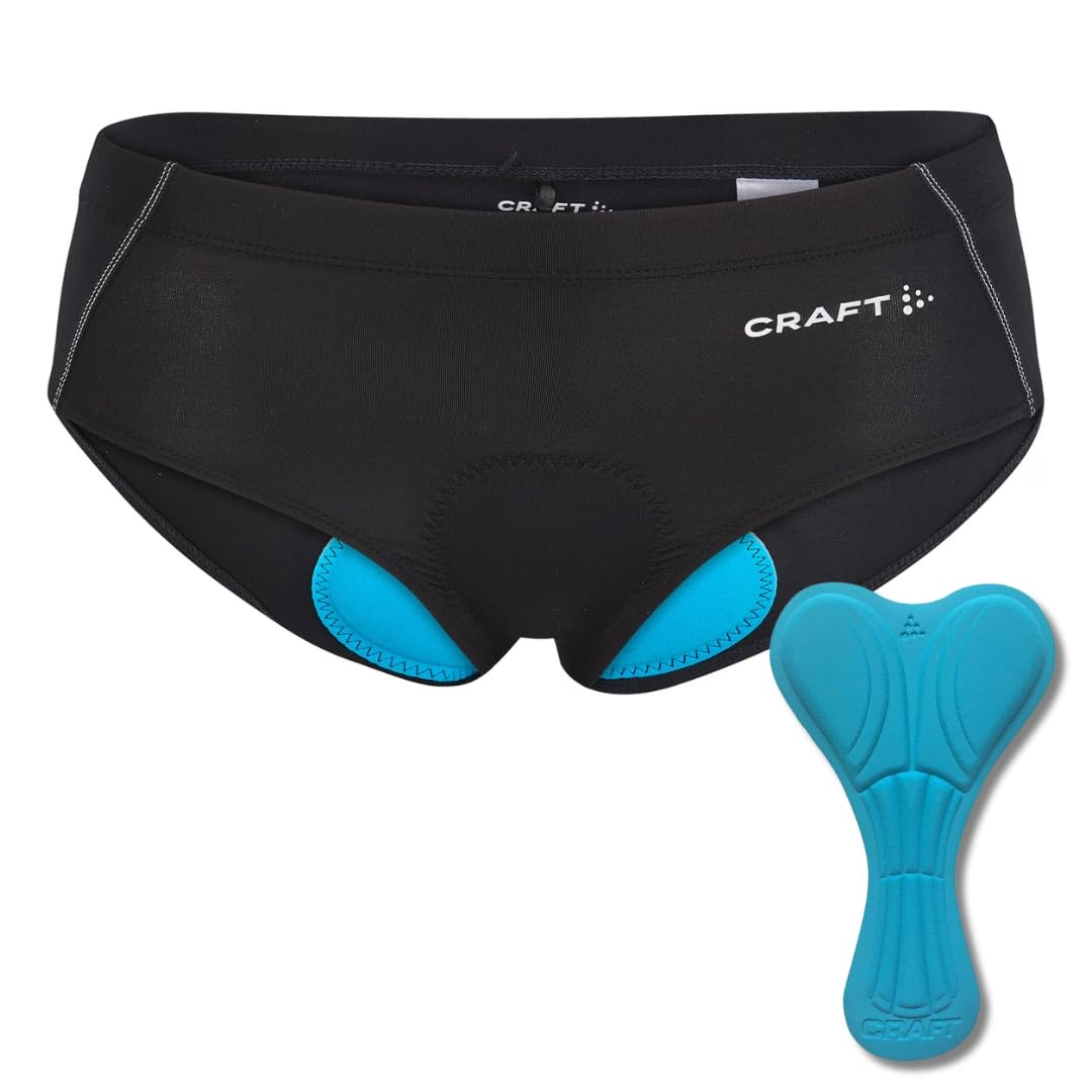 Craft Sportswear Women's Greatness Bike and Cycling with Chamois Pad Hipster Athletic Underwear, Black, Medium