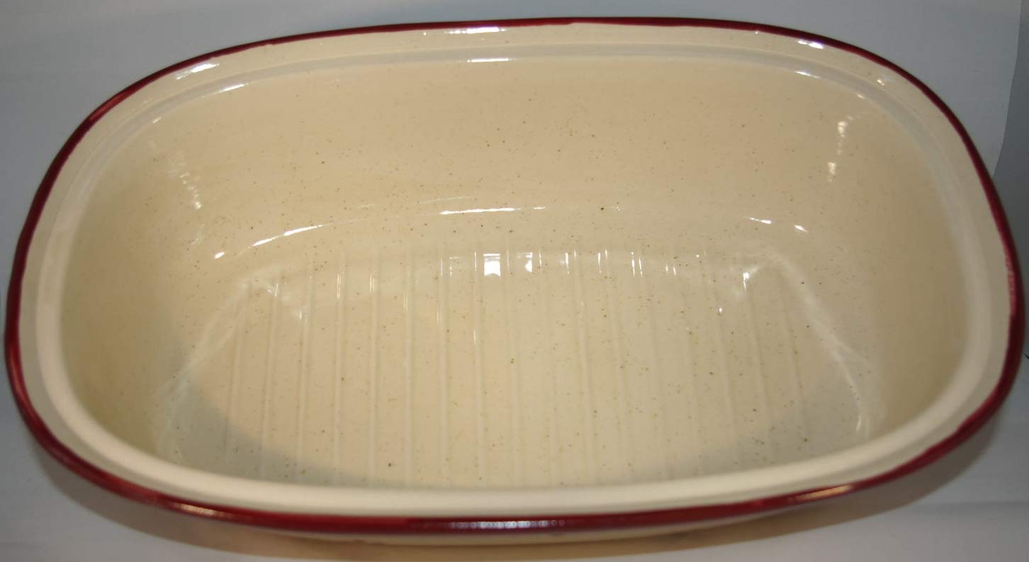 Brottopf Rubin gross 40 cm | Brotkasten | Brotbox | Brotdose | Brotbehälter | Steinzeug | LxB 41x25
