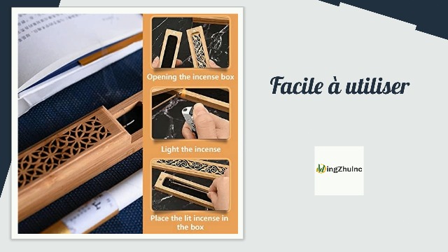 Boîte à Encens Portable Avec Brûleur - Dimensions 12x6,5x2 Cm, Matériau En Bois, Design élégant Pour Maison, Bureau, Méditation