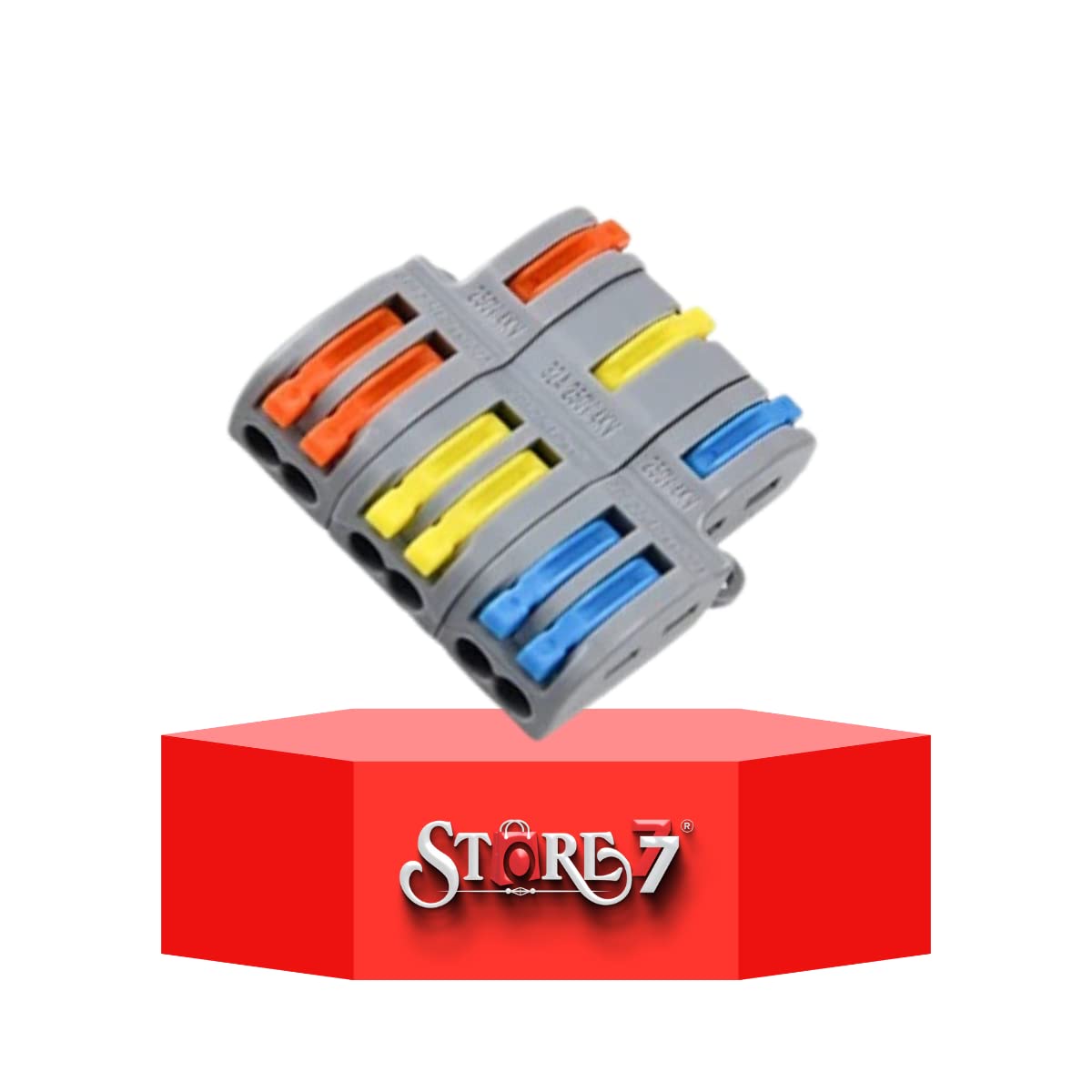 STORE77 5Pcs Compact Lever Wire Nut Connector (3 in 6 out Port), Splicing Wire Connector, Universal Quick Wiring Cable Connection Push-in Conductor Terminal Block (B0B7DT82LC) Amazon Price History, Amazon Price Tracker