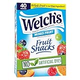 Welch's Fruit Snacks, Mixed Fruit Snack Box, Gluten Free, 0.8oz Snack Packs (Pack of 40)