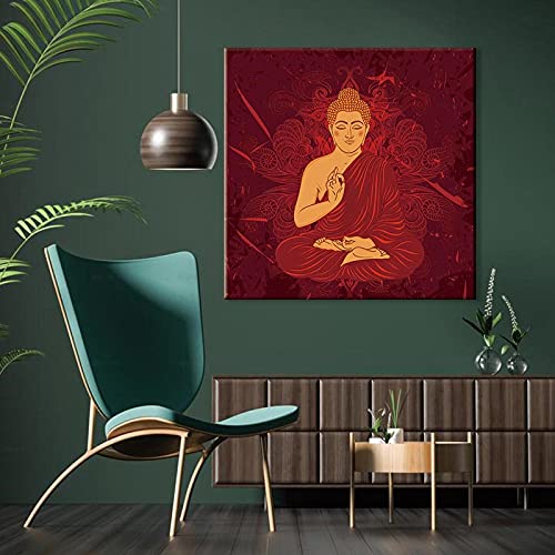 Peintures abstraite Bouddha affiches impression toile salon 40x40