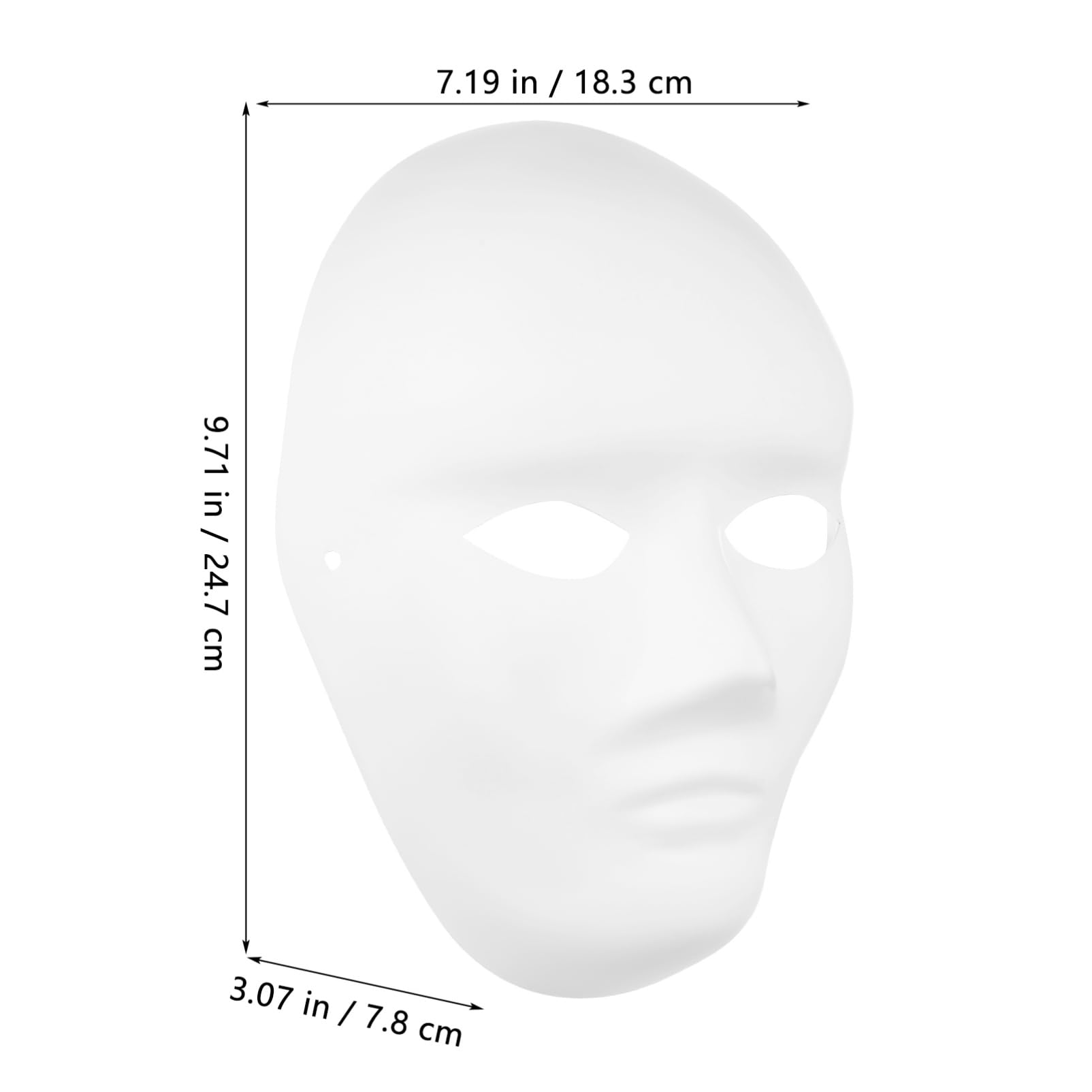 Hohopeti 12 Pcs Blank Masks to Paint Lightweight Paper Masquerade Masks for Halloween DIY Crafting Cosplay and Parties with Colors of Paint Included