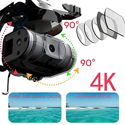 HYCy 3-Achsen Gimbal Mini Drohne mit 4k Kamera für Erwachsene 5GHz Live Video Rc Quadcopter Dual Kameras Tragetasche… – Bild 8