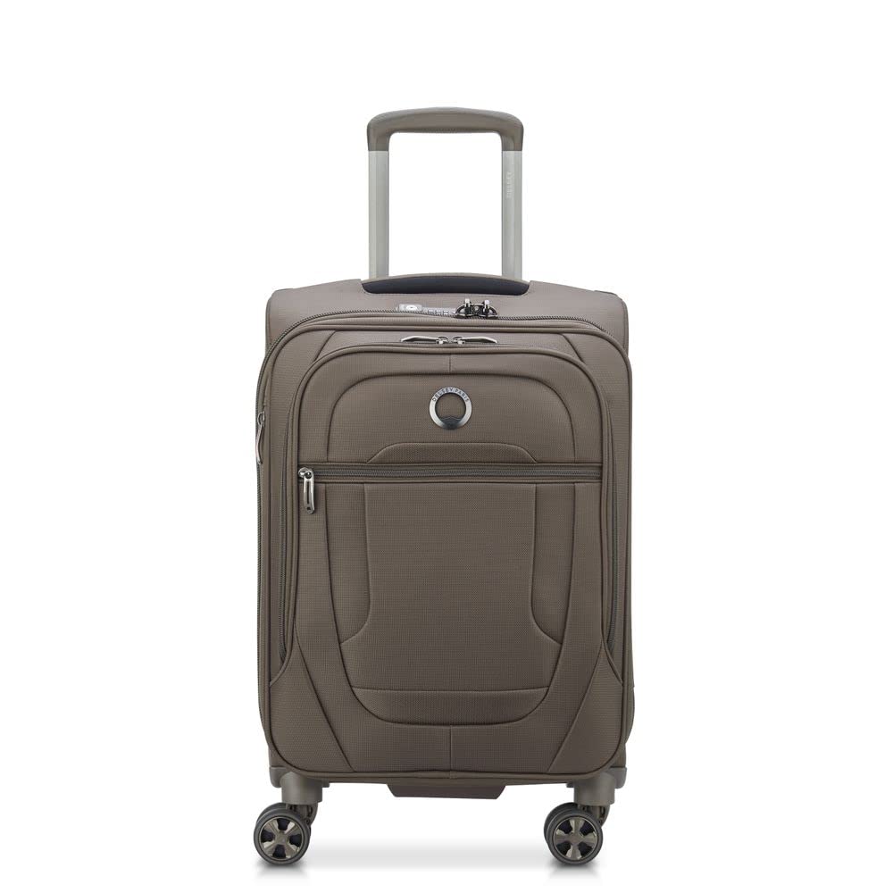 Delsey Helium Dlx 55cm Softcase 4 Double Wheel Expandable Cabin Luggage Trolley Mocha - 00239780106
