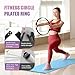 JHMFDDSB Pilates Ring Set, Pilates Essentials Kit with Pilates Ring and Ball, 4 Resistance Bands, Portable Bag & Training Poster, at Home Pilates Starter Workouts Equipment Kit for Women