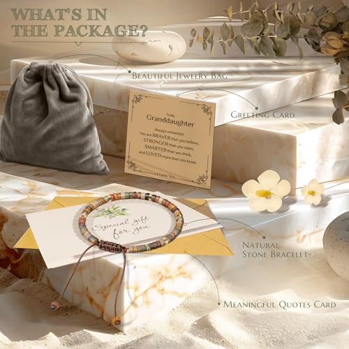 30th 40th 50th 60th 70th 80th Birthday Gifts for Women, Natural Stone Bracelet Birthday Gifts for Mom Daughter Grandma Sister Friends Coworker4