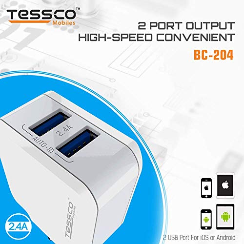 Image of (Tessco BC-204) USB Charger (Dual USB) 2.4A Android (V8)