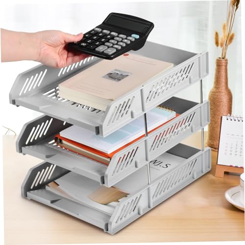 Porte documents horizontal empilable avec support de classement stable et modulable pour dossiers - 5