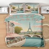【Excellent Choix de Cadeau】Cette housse de couette 3D Tour Eiffel convient aux chambres à coucher, chambres d’amis, dortoirs scolaires et hôtels. C’est un cadeau idéal pour la famille et les amis à Noël, au Nouvel An, lors des anniversaires ou autres occasions spéciales.