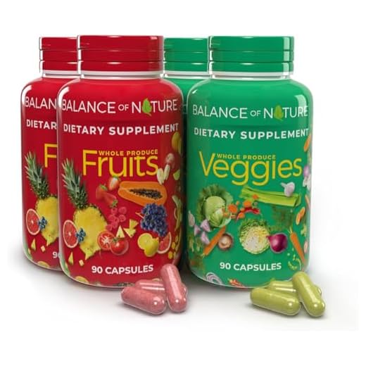 Balance of Nature Fruits and Veggies - Whole Food Supplement with Superfood Fruits and Vegetables for Women, Men, and Kids - 90 Fruit Capsules, 90 Veggie Capsules - 2 Pack