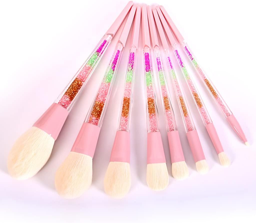 Makeup Brush 8pcs Rainbow Makeup Brush Set Professional Make Up Brushes Colorful Handle (Color : A, Size : 8pcs)