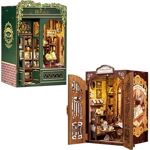 Fsolis Book Nook Kit OWL Bookstore - Bookshop Memories Bundle Cover