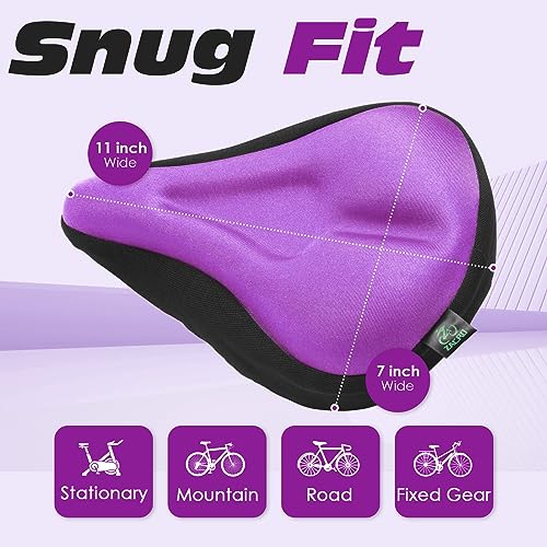 Zacro Bike Seat Cushion Gel Padded Bike Seat Cover For