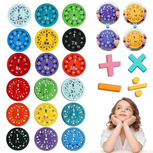 18 Stück Mathe Fidget Spinner,Math fakten Fidget Spinner,Mathe Fakten...