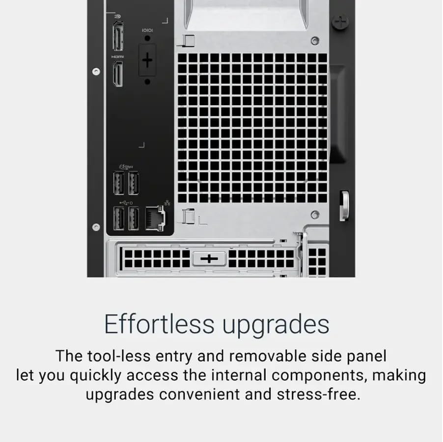 Image of Dell Ect1250 Tower Desktop PC - Intel Core Ultra 5 225 (10‑Core) | 32 GB DDR5 RAM | 1TB NVMe SSD | Intel UHD Graphics | Bluetooth & Wi-Fi 6 | Windows 11 Pro | Keyboard & Mouse | Black