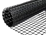 ✅Maschenweite 30x30 mm Primegarden Rasengitter Rasenschutzgitter Gartenweg Schutzgitter - Schwarz - 12m (60)
