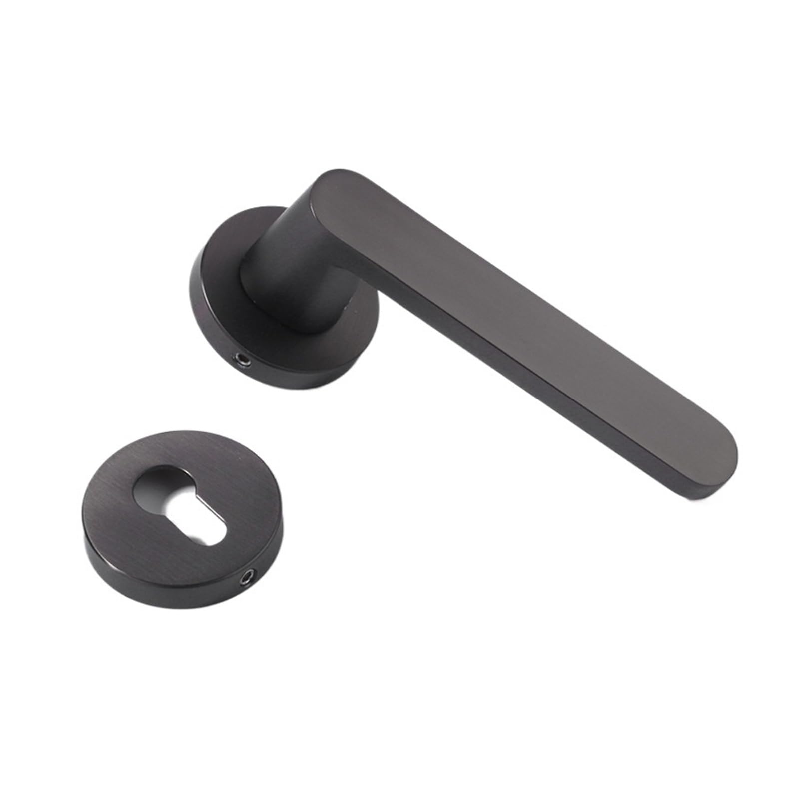nxjaSDH Lock and Handle Sets, Zinc Alloy Indoor Silent Door Handle Lock Bedroom Wooden Home Room Split(Gray Brushed)