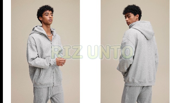 Generisch Balaclava Hoodie voor heren met ritssluiting, zip capuchon met stormkap, sweatvest Ninja oversized masker sweatshirt met dubbele capuchon winddichte Y2K hoodie motor capuchon, M