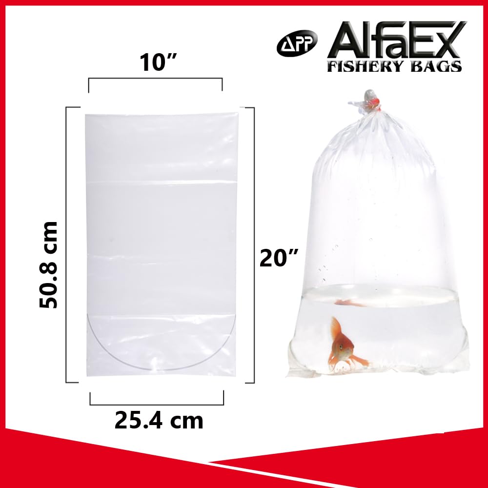 AlfaEx Fishery Bags, 10" x 20" Leak Proof, Rounded Bottom - Image 2
