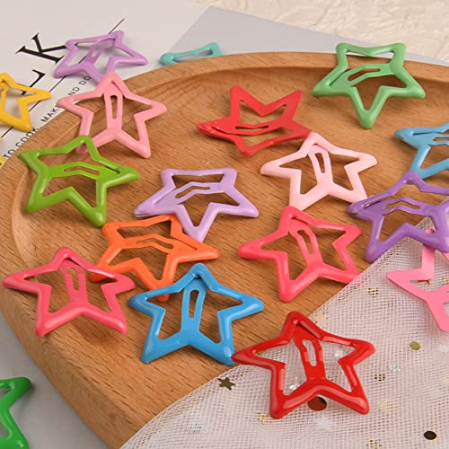 20 Pieces Hair Clips Hair Barrette Hair Snap Clips Metal Hair Snap Clips Stars Hair Barrettes Hair Accessories For Women, Multicolor #TOP2