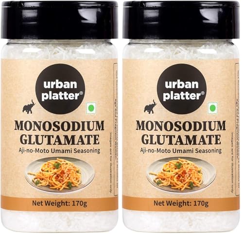 Image of Urban Platter Monosodium Glutamate (MSG) Shaker Jar, 170g / 5.3oz [Aji-no-Moto Umami Seasoning, Taste Enhancer, Great for Asian Cuisine | Make Street Style Indo-Chineese Food at Home] (Pack of 2)