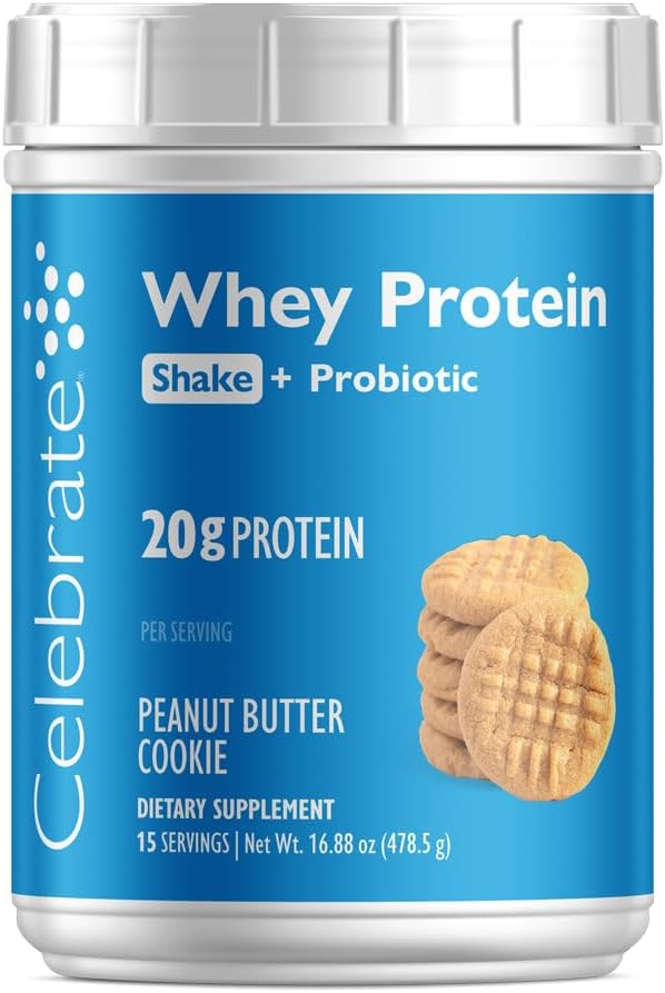 Celebrate Vitamins Rebuild Protein Powder with Probiotics & Prebiotics - 20g Whey Isolate Protein, High Fiber, for Post Bariatric Surgery Patients - Iced Macchiato (15 Servings)