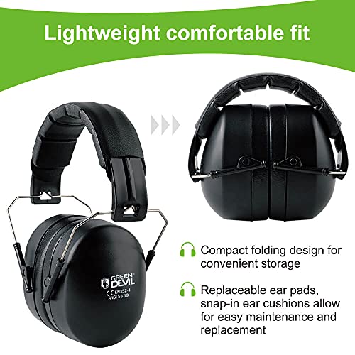 Image of GREEN DEVIL Hearing Protection Ear Muffs For Safety Helmet Hard Hat