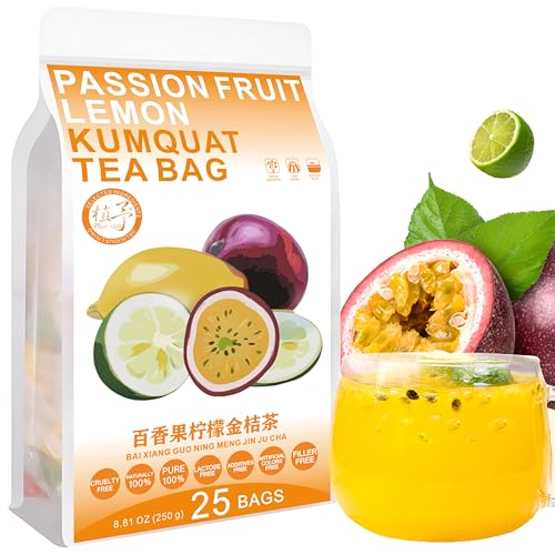Plant Gift Passion Fruit Lemon Kumquat Tea Bag 8.81oz (10g*25bags) kumquat, natural puro de china, té mixto de salud, combinación de té de flores 250g 百香果柠檬金桔茶